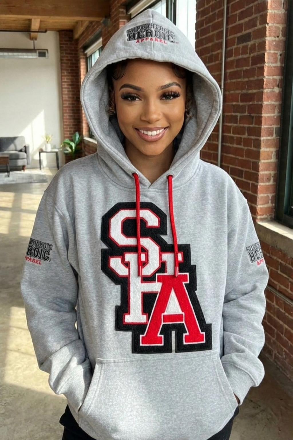 SUPERPOWERS HEROIC APPAREL VARSITY HOODIE (unisex) - SUPERPOWERS HEROIC APPAREL