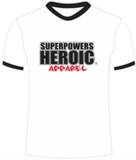 SUPERPOWERS HEROIC APPAREL Logo Ringer Short Sleeve Tee