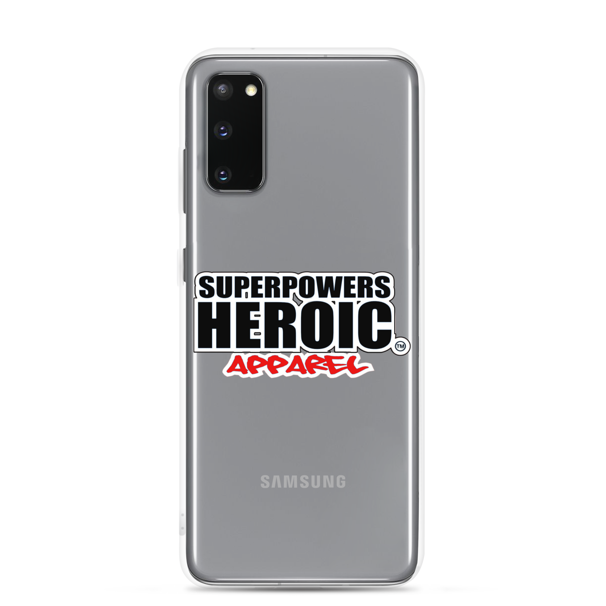 SUPERPOWERS HEROIC APPAREL (B) Clear Case for Samsung® - SUPERPOWERS HEROIC APPAREL
