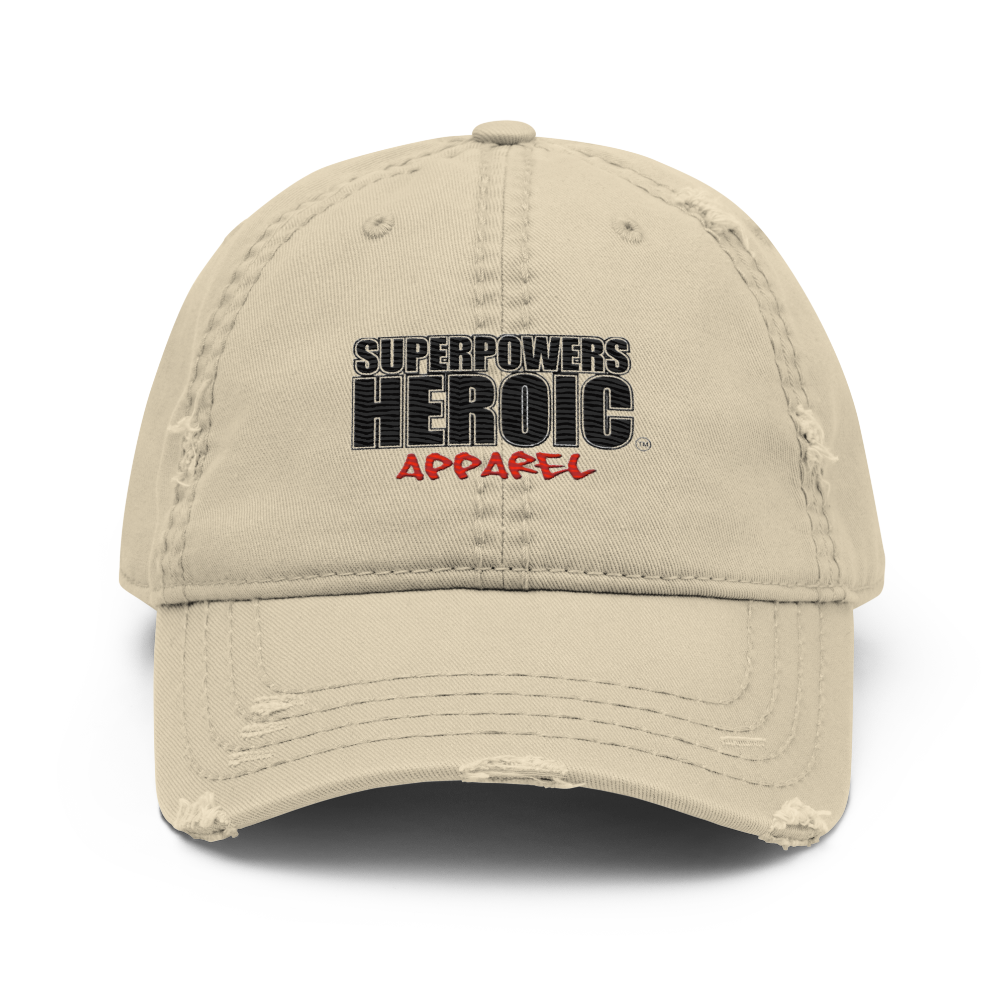 SUPERPOWERS HEROIC APPAREL (B) Distressed Dad Hat - SUPERPOWERS HEROIC APPAREL