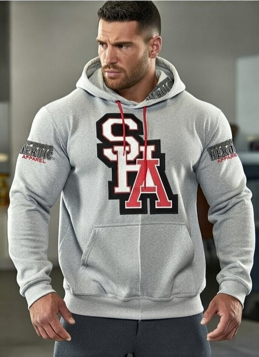 SUPERPOWERS HEROIC APPAREL VARSITY HOODIE (unisex) - SUPERPOWERS HEROIC APPAREL